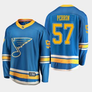 Herren St. Louis Blues Eishockey Trikot David Perron #57 Alternate Breakaway Player Fanatics Branded Blau